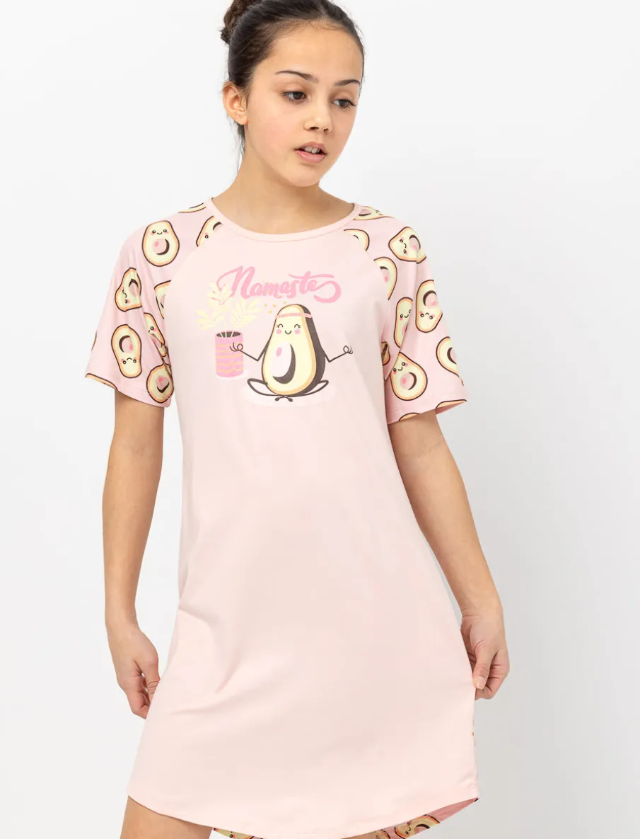 Short-Sleeve Night Dress - Teen Girls