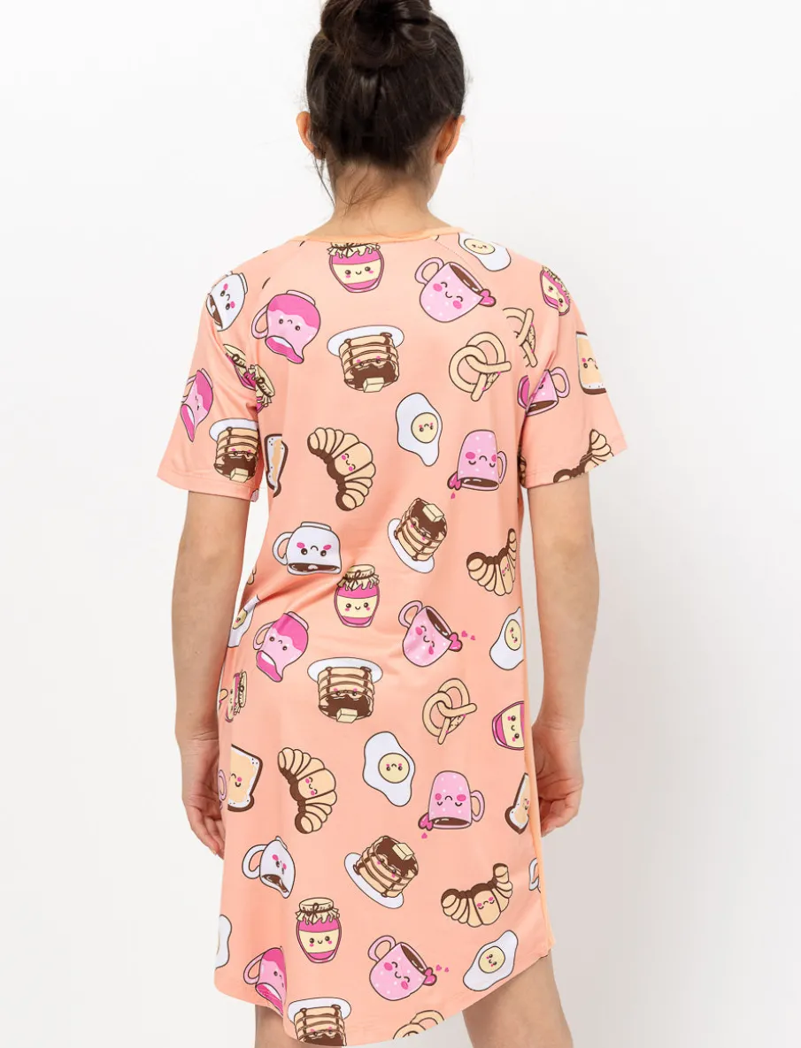 Short-Sleeve Night Dress - Teen Girls