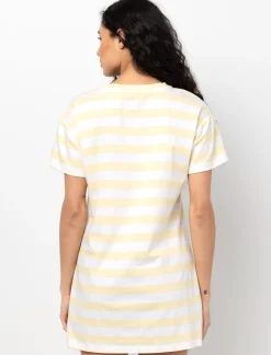 Short-sleeved Striped Jersey Dress