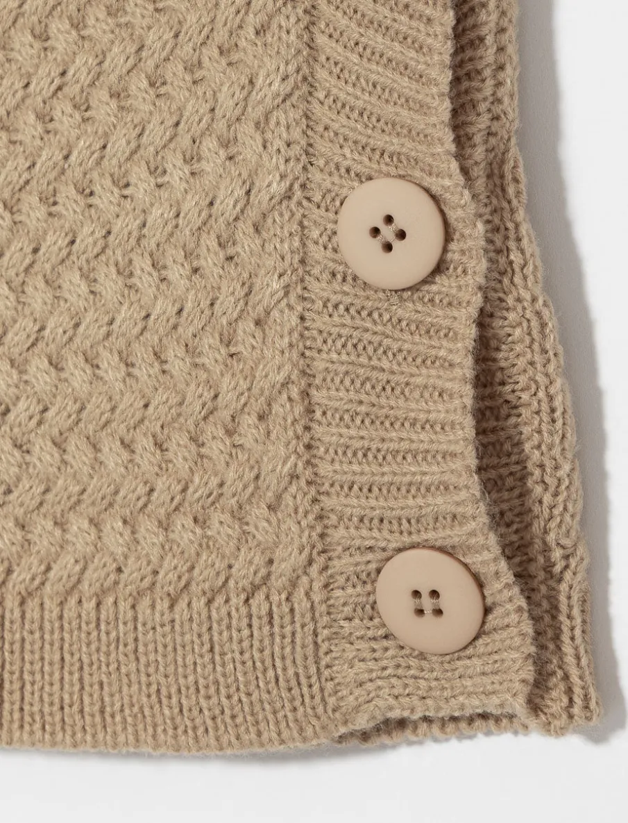Side Button Knit Vest - Little Girl