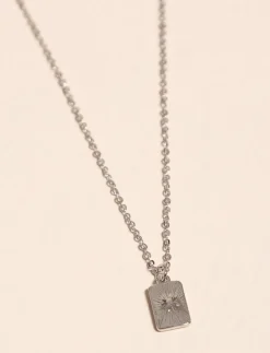 Silver Pendant with Rectangular Medallion