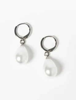 Silver-tone Pearl Earrings