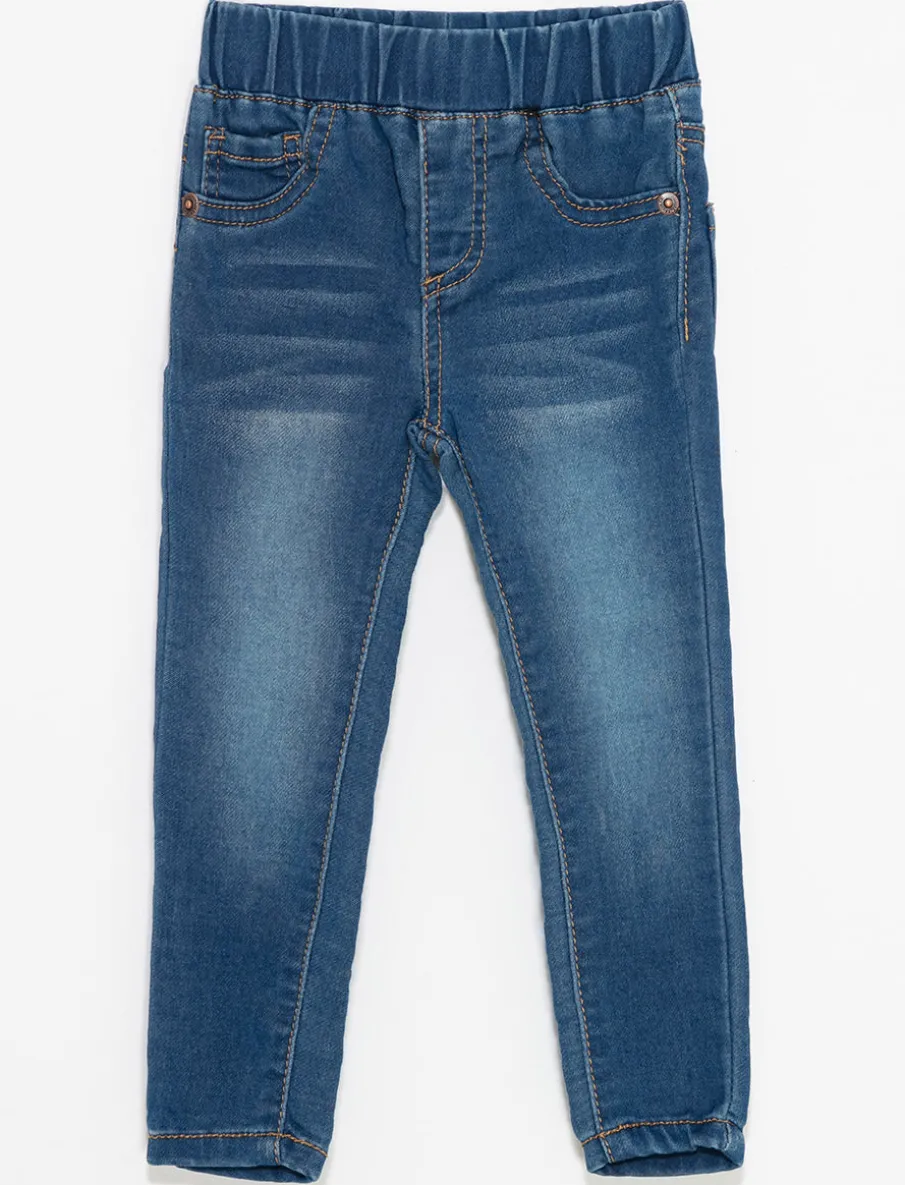 Skinny Pull-on Denim Pants