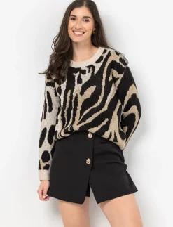Skort with Decorative Buttons