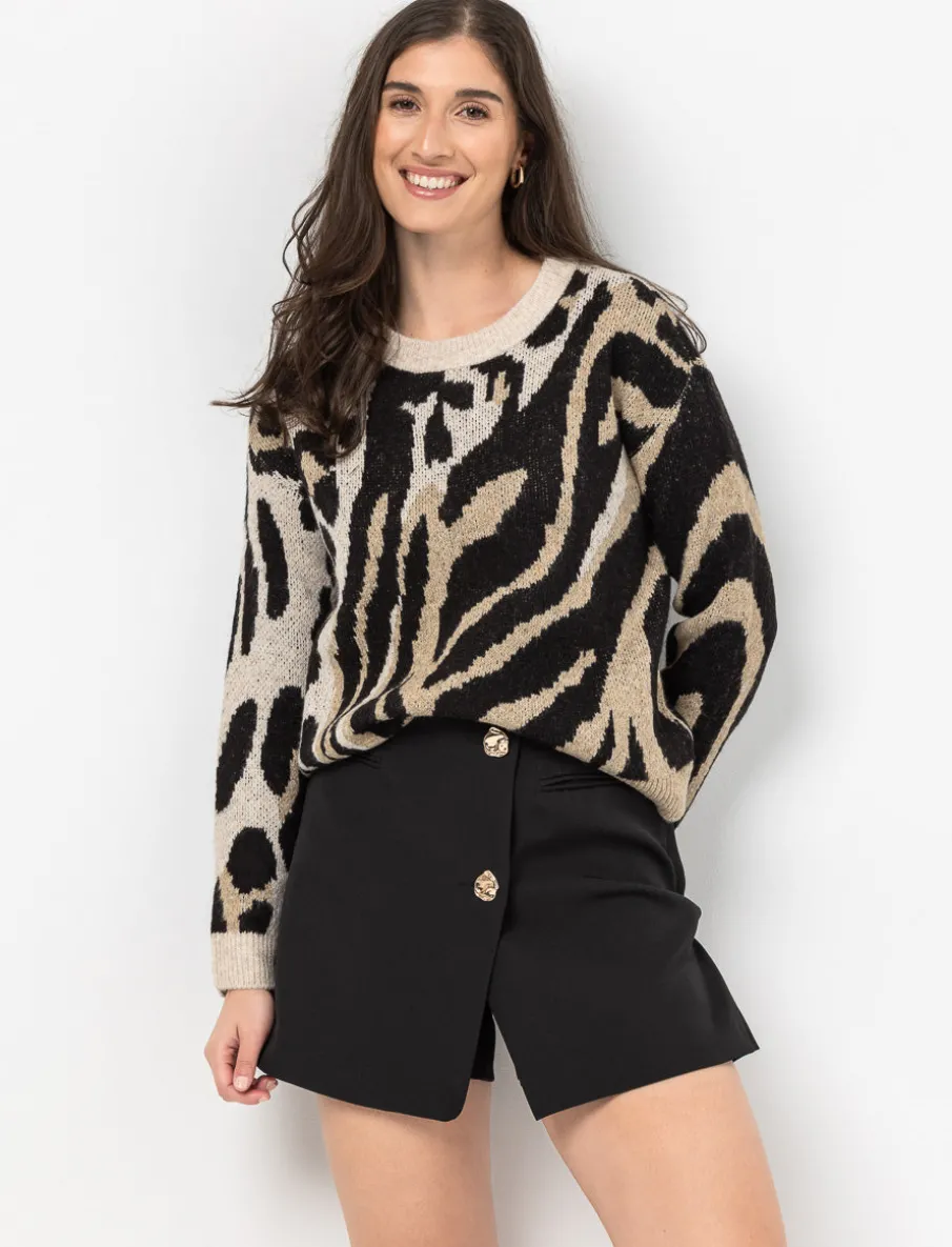 Skort with Decorative Buttons