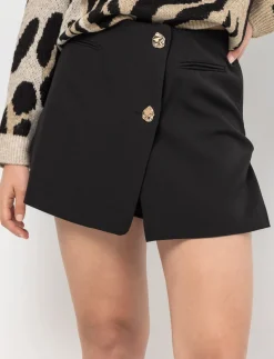 Skort with Decorative Buttons