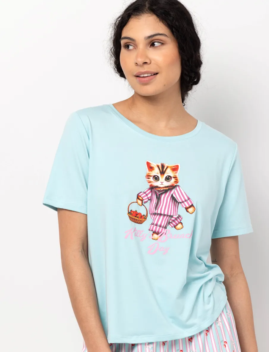 Sleep T-shirt with Front Print