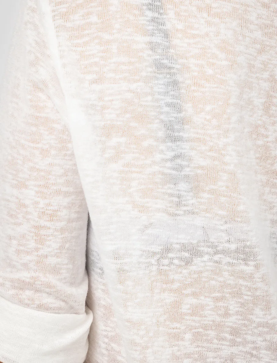 3/4-sleeve Linen-look Tunic