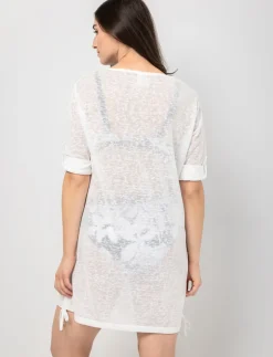 3/4-sleeve Linen-look Tunic
