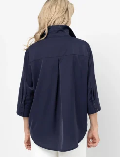 3/4-sleeve Roll-tab Blouse