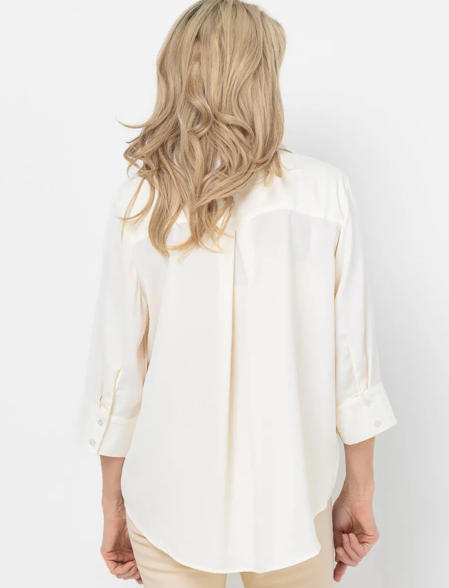 3/4-sleeve Roll-tab Blouse