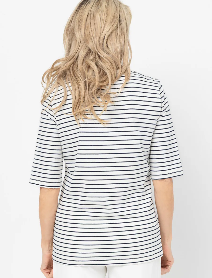 3/4-sleeve Striped T-shirt