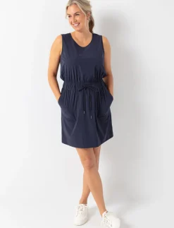 Sleeveless Dress with Elastic Waist