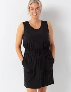 Sleeveless Dress with Elastic Waist