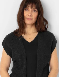Sleeveless Knit Cardigan