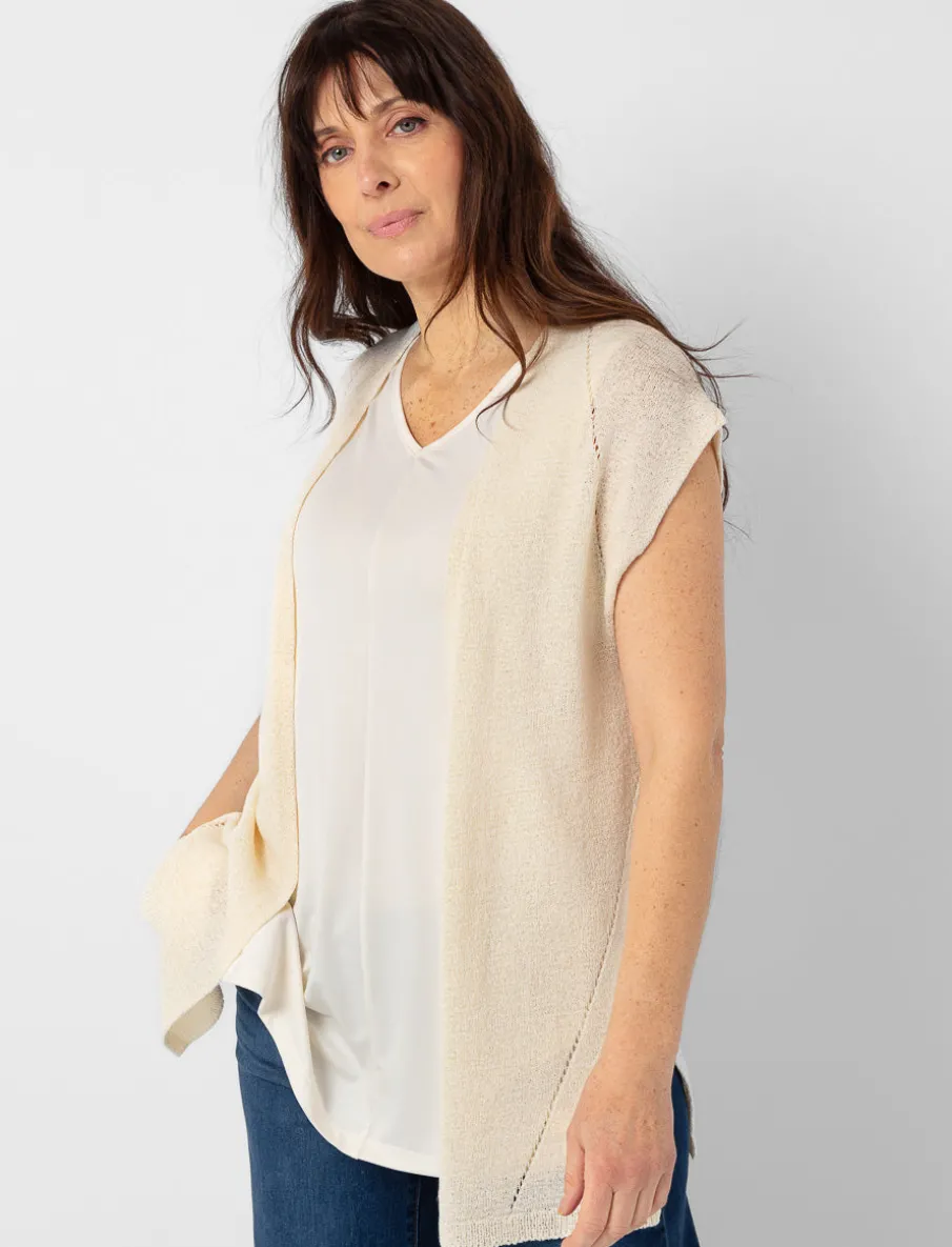 Sleeveless Knit Cardigan