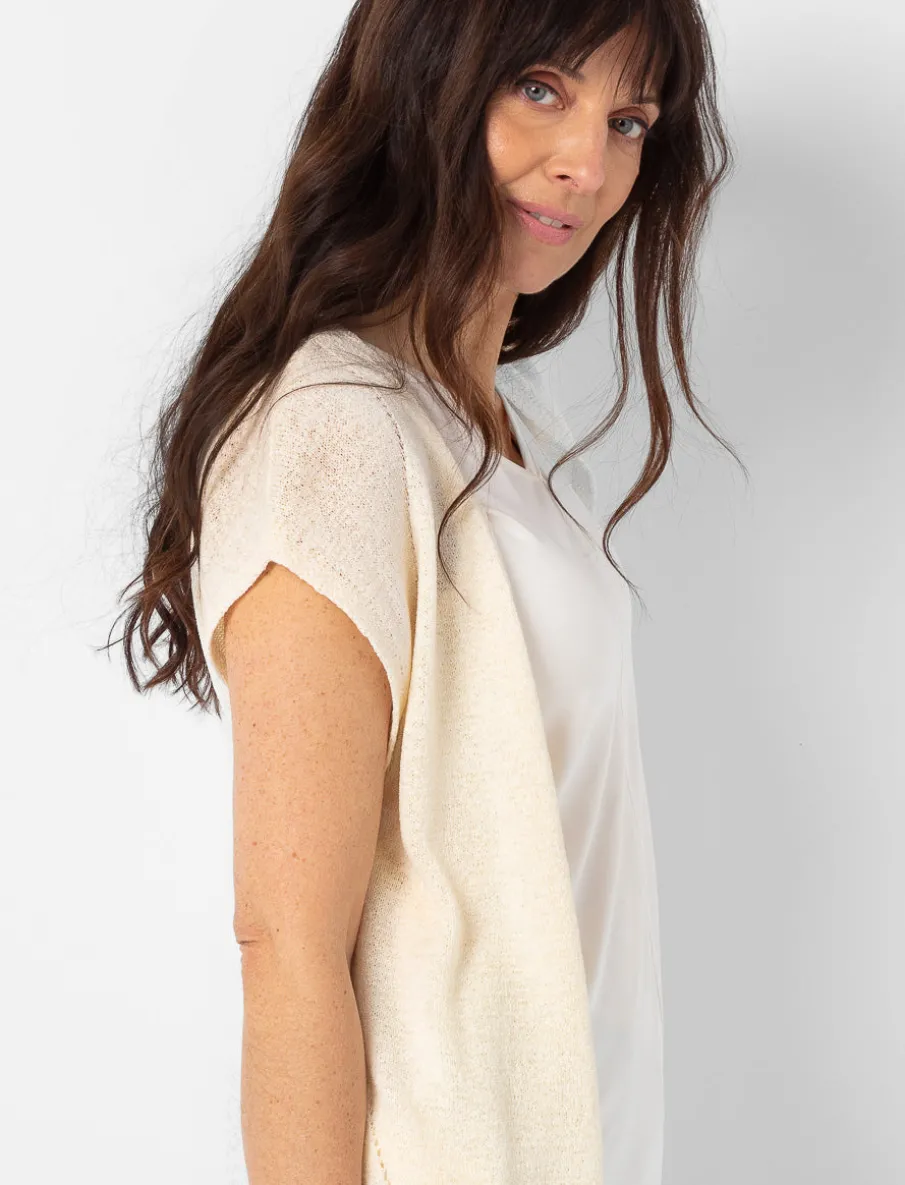 Sleeveless Knit Cardigan