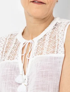 Sleeveless Lace Blouse