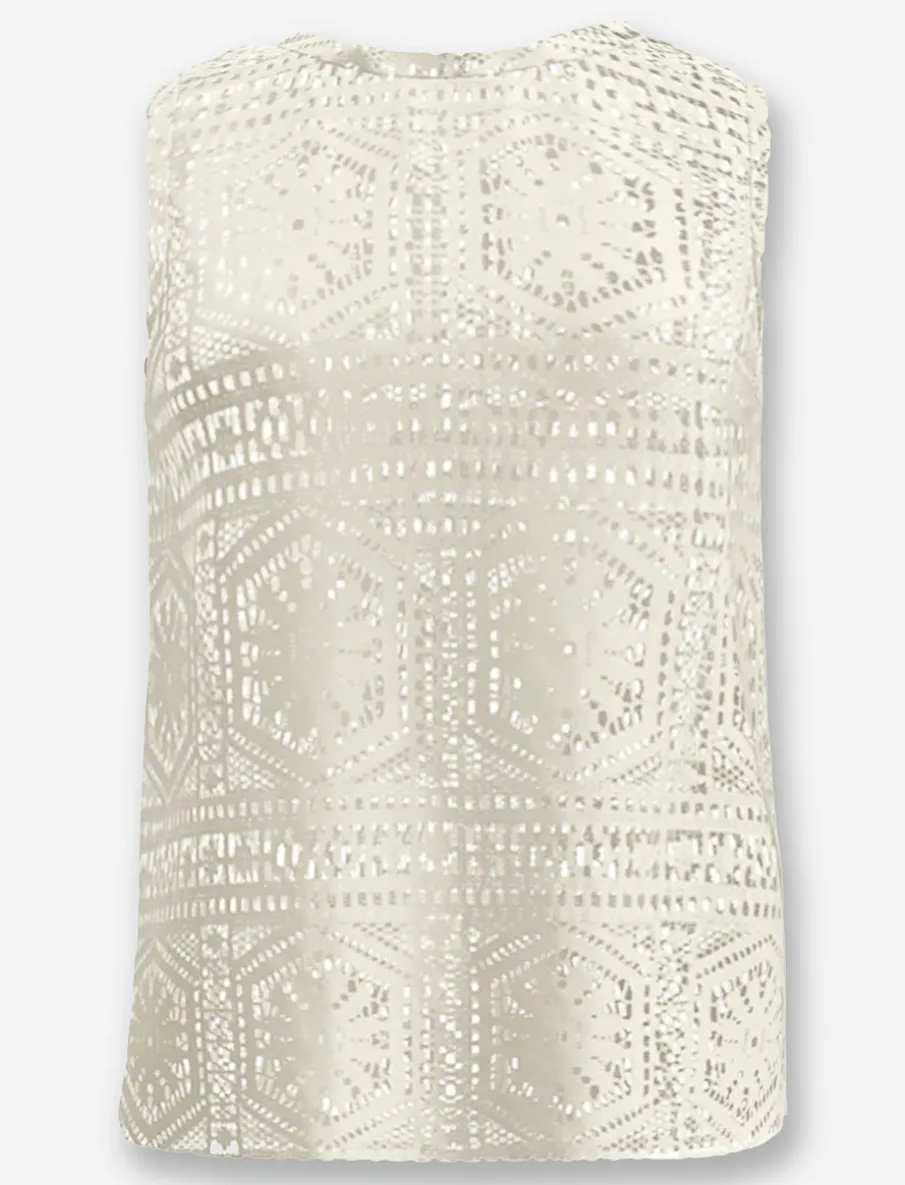 Sleeveless Lace Top