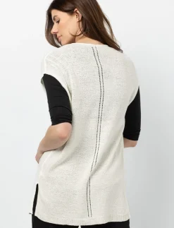 Sleeveless Open Cardigan