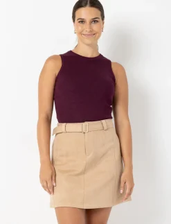 Sleeveless Ribbed Tank Top