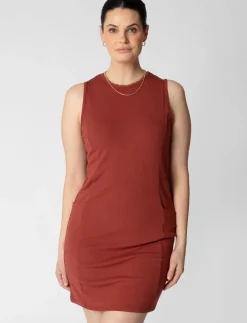 Sleeveless Side Pockets Dress
