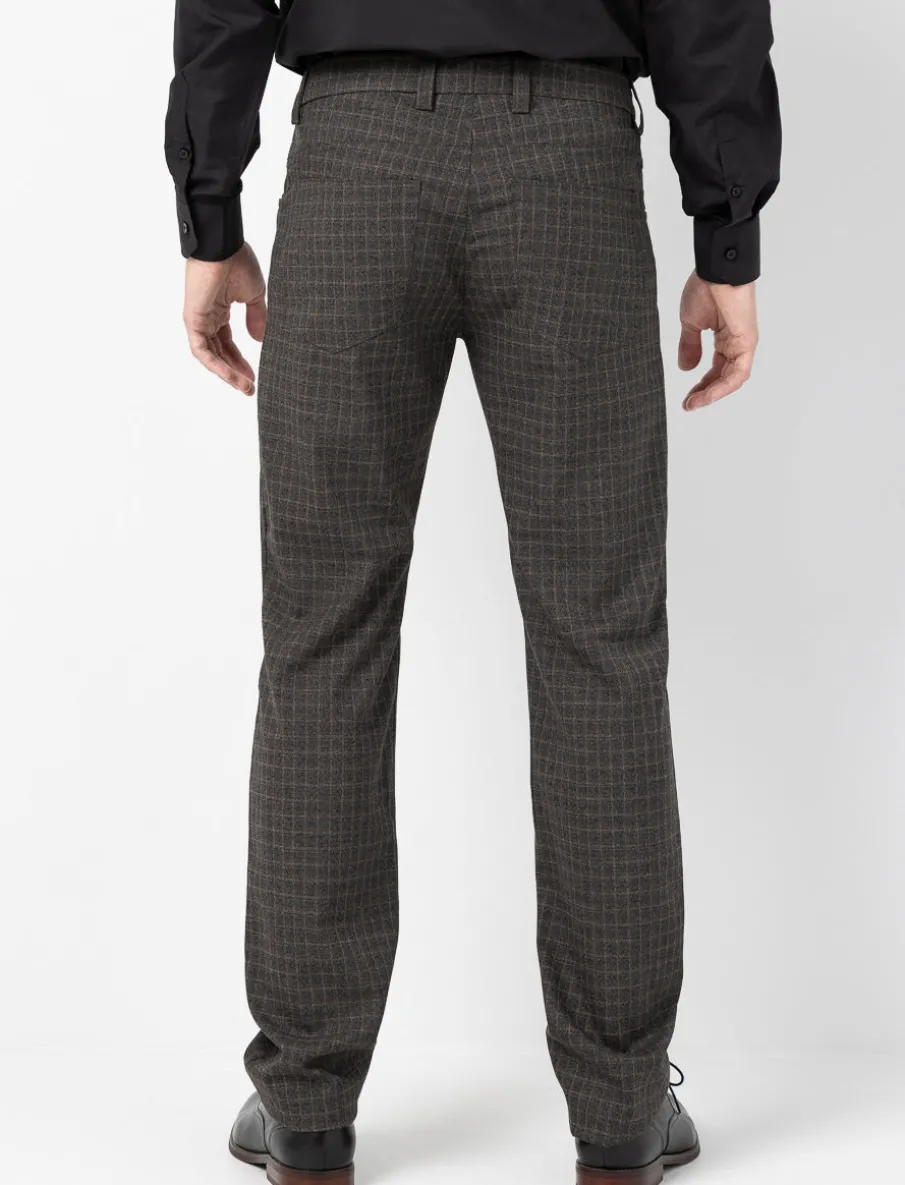 Slim-leg Plaid Pants
