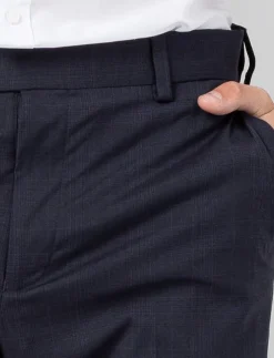 Slim-leg Plaid Pants