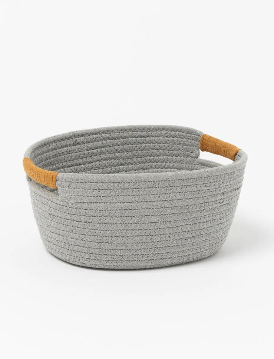 Small Cotton Rope Basket with Handles