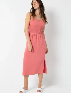 Smocked Midi Dress