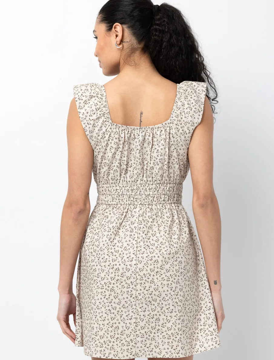 Smocked Waist Floral Dress