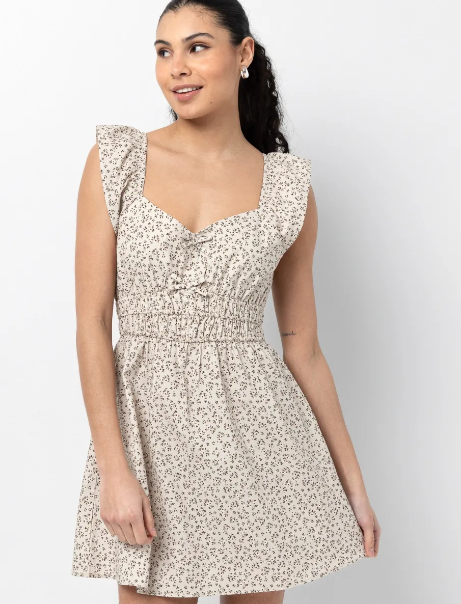 Smocked Waist Floral Dress