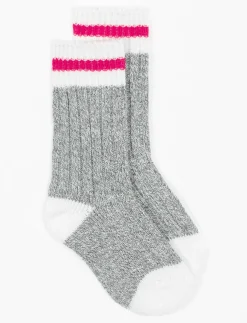 Socks with a Striped Hem
