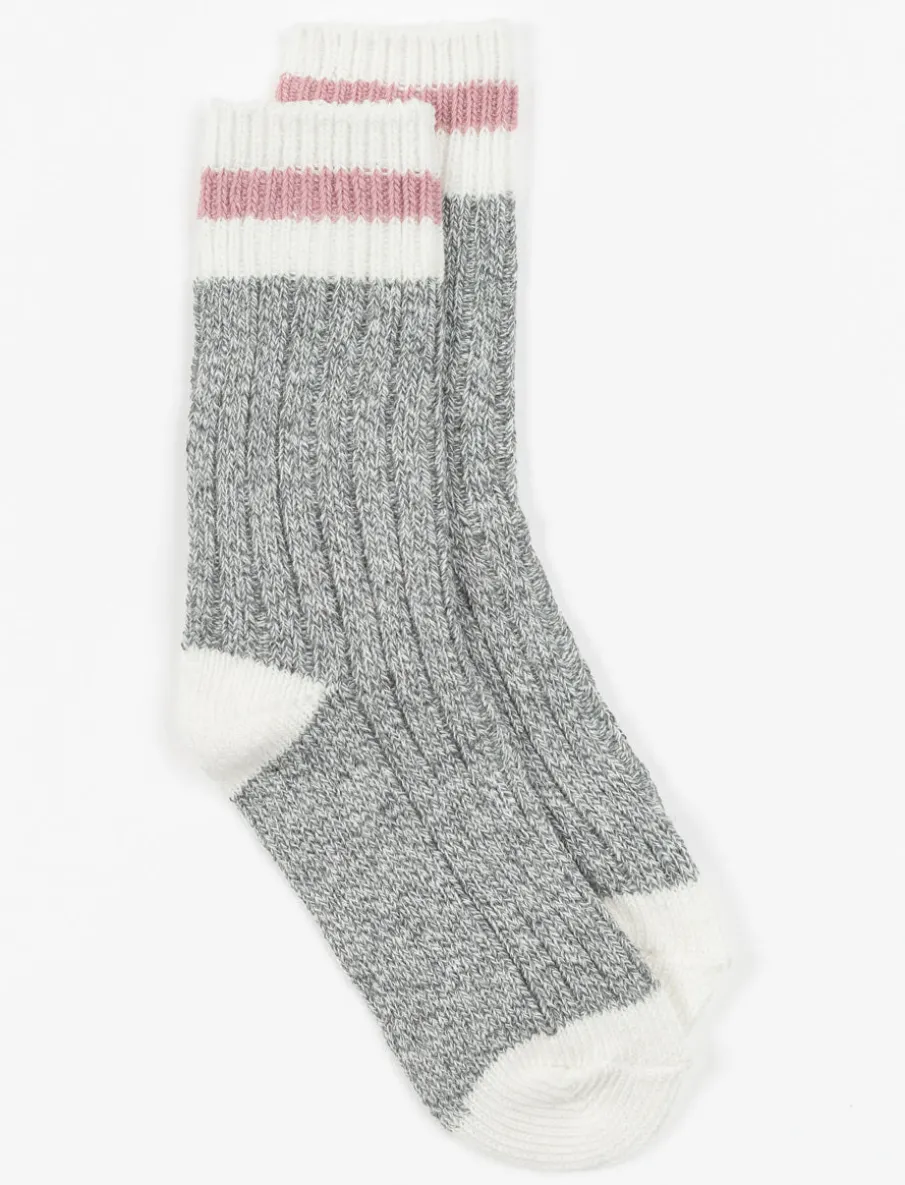 Socks with a Striped Hem