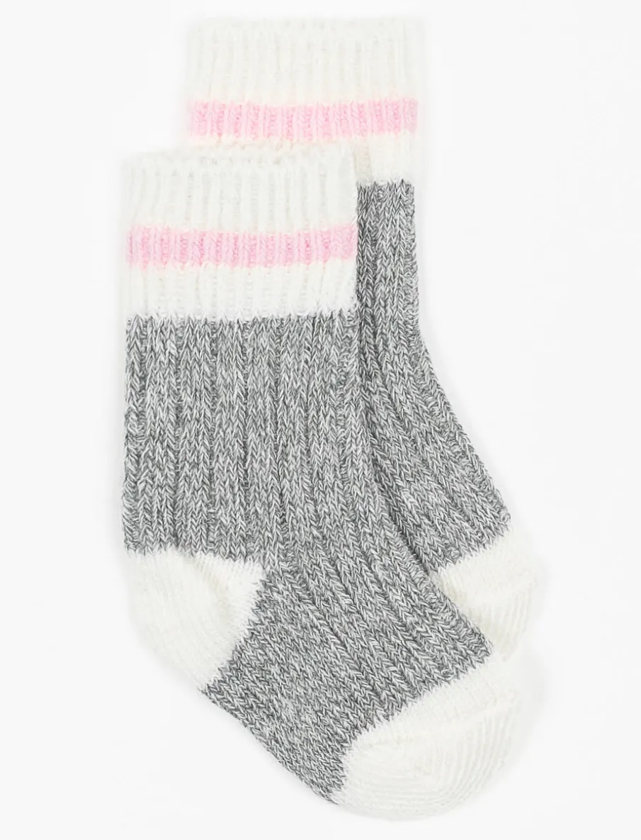 Socks with a Striped Hem