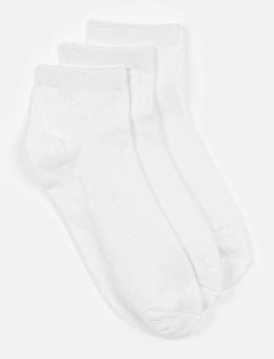 Solid Ankle Socks - Pack of 3