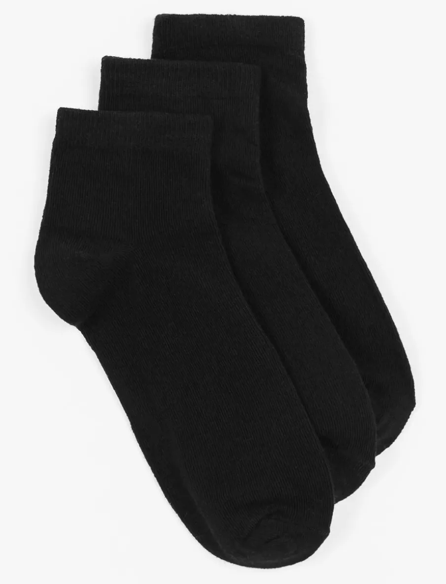 Solid Ankle Socks - Pack of 3