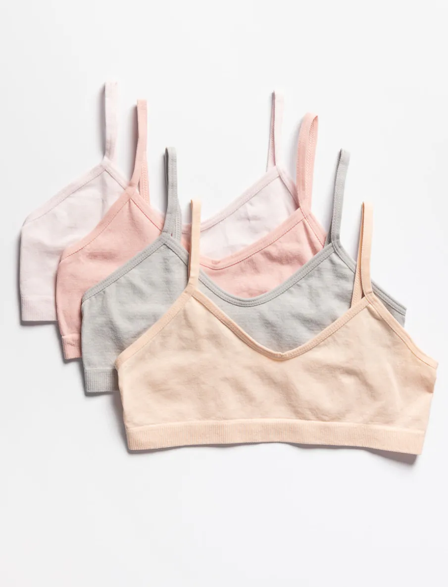 Solid Bralettes - 4-Pack