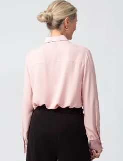 Solid Button-down Blouse