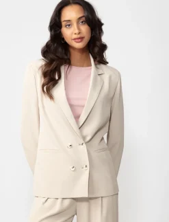 Solid Buttoned Blazer