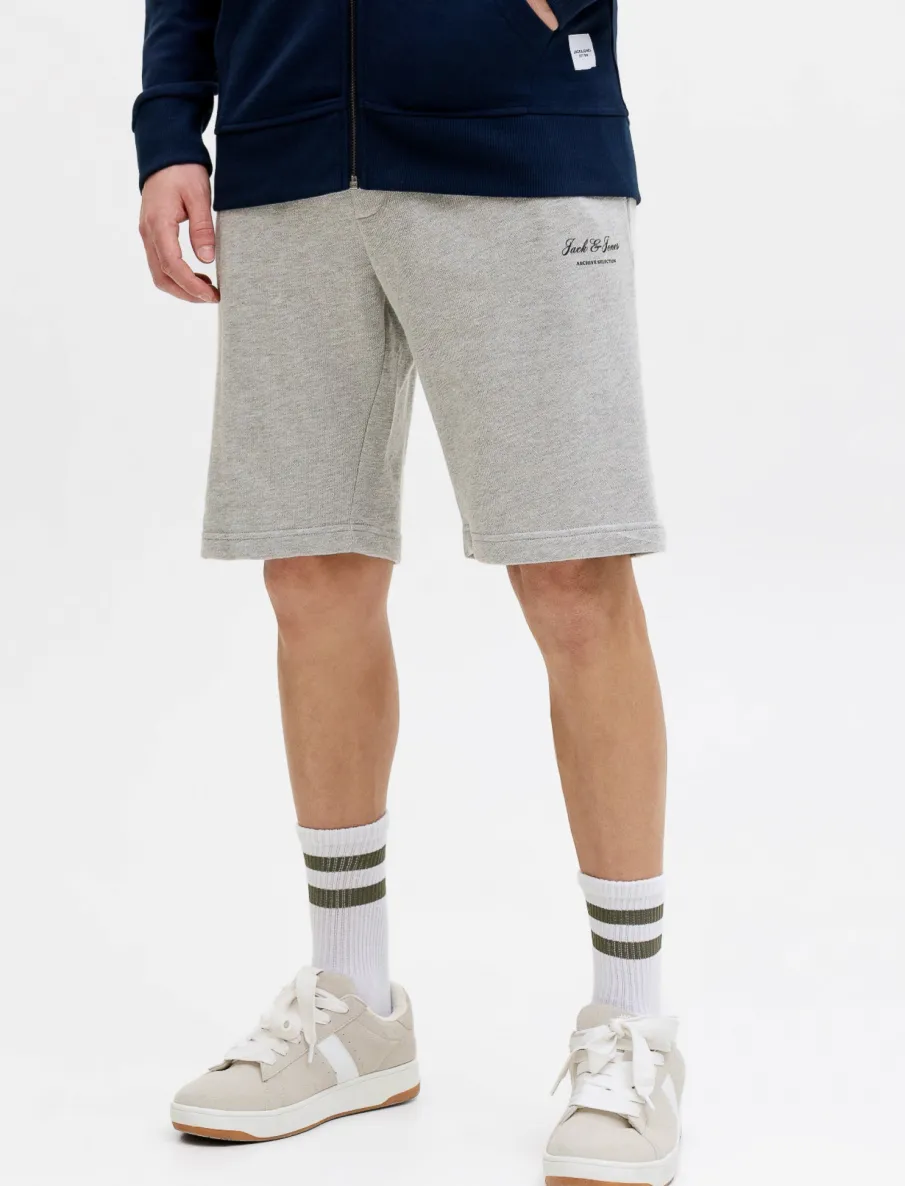 Solid Cotton Fleece Shorts