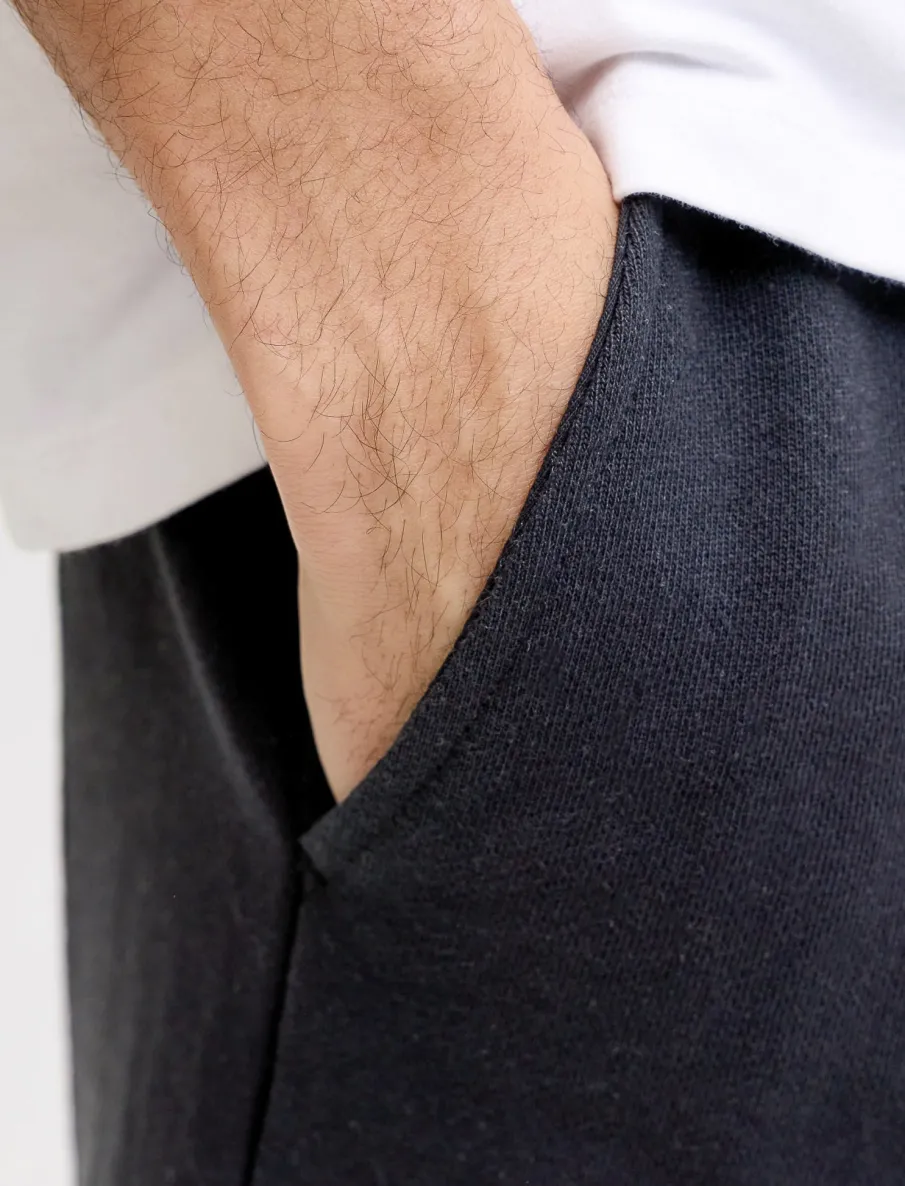 Solid Cotton Fleece Shorts