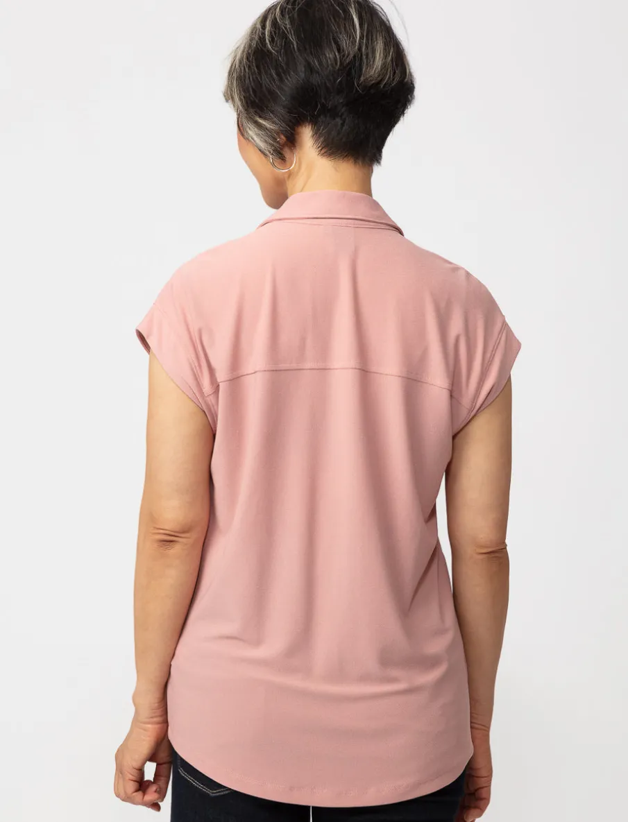Solid Dolman-sleeve Blouse