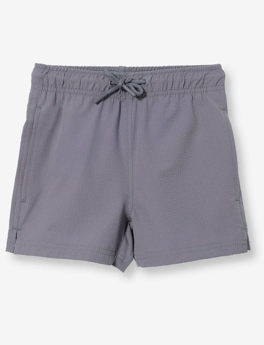Solid Elastic Waist Boardshort - Little Boys