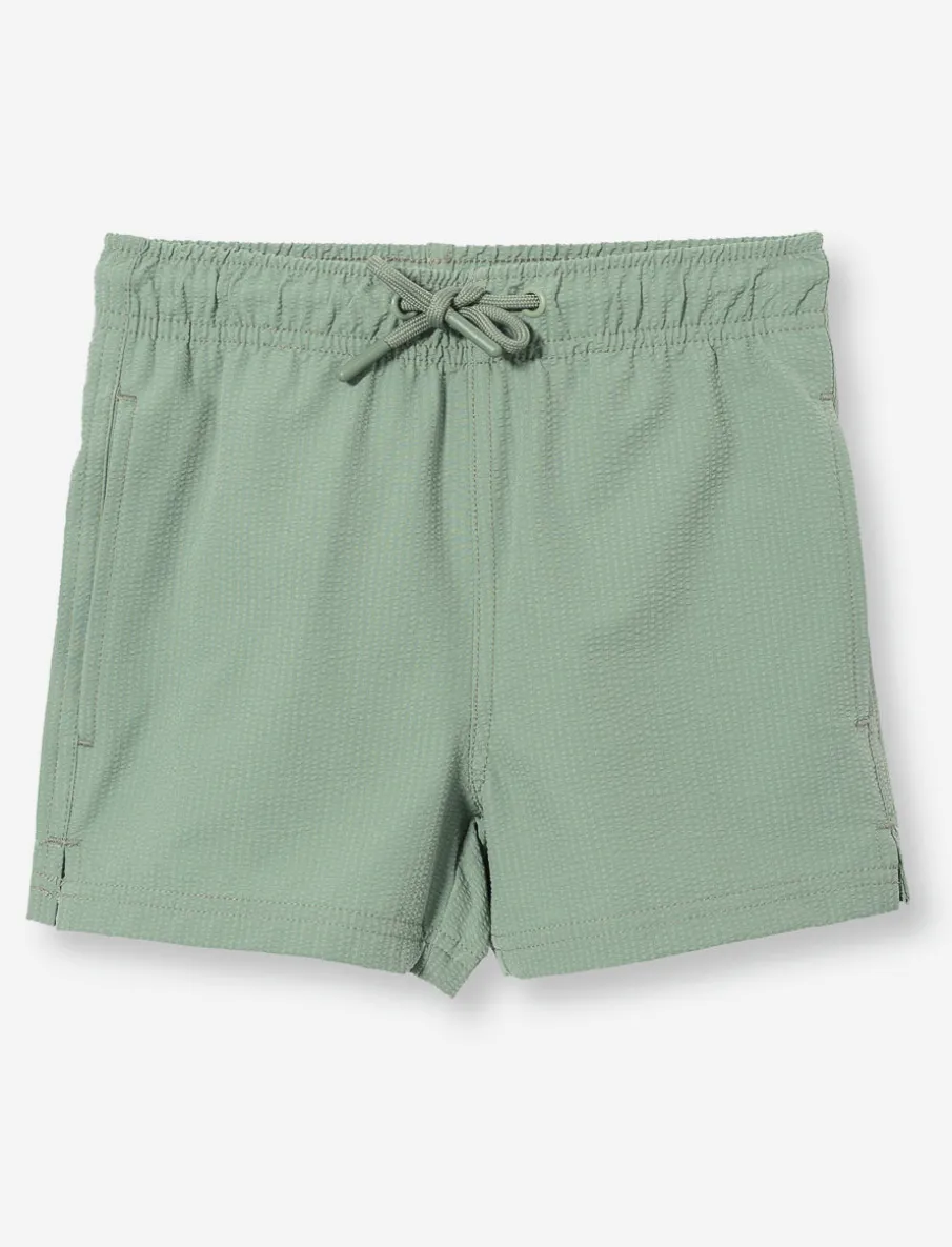 Solid Elastic Waist Boardshort - Little Boys