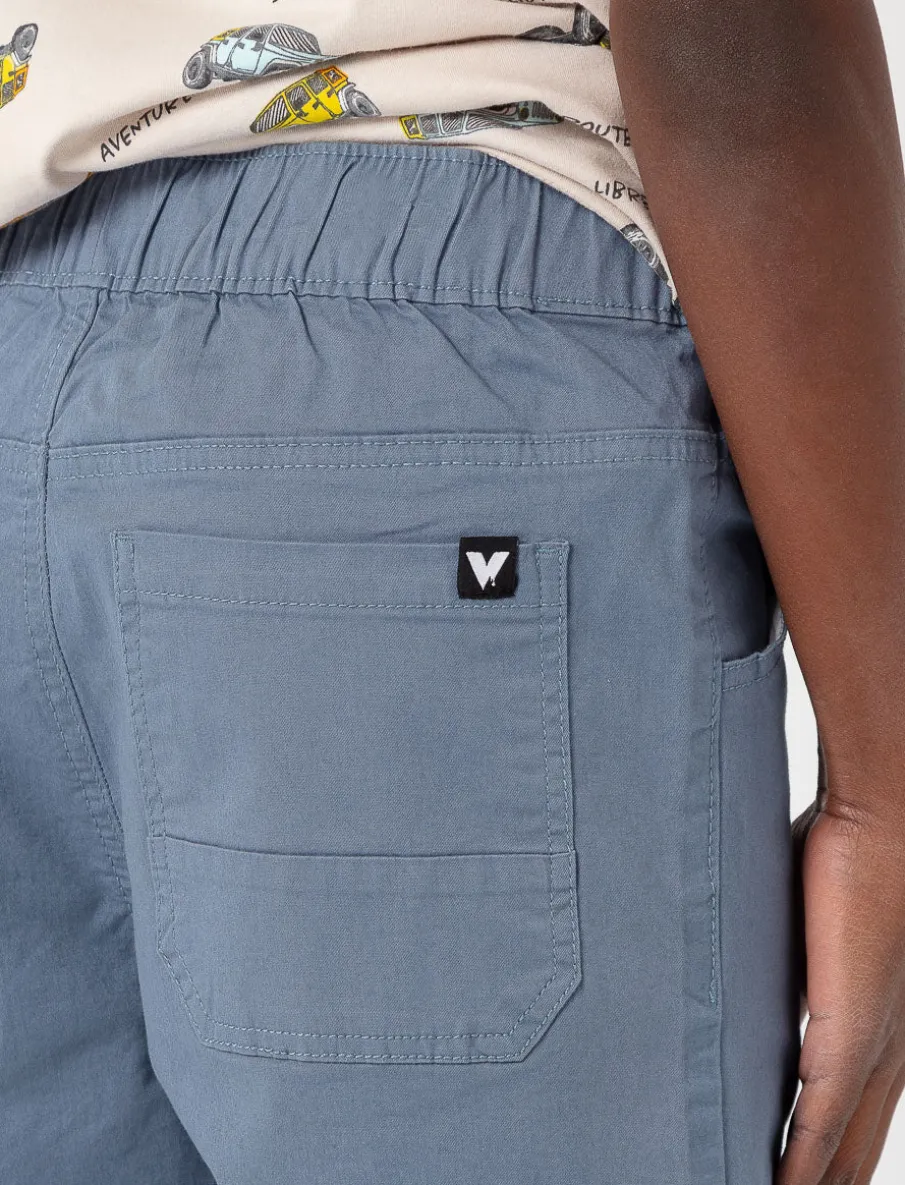 Solid Elastic Waist Shorts