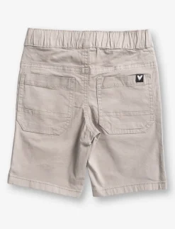 Solid Elastic Waist Shorts