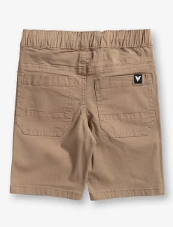 Solid Elastic Waist Shorts