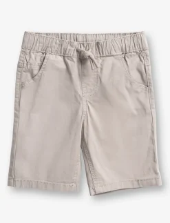 Solid Elastic Waist Shorts