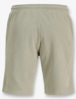 Solid Elastic-waist Shorts